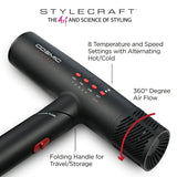 StyleCraft Professional Cosmic Infrared Smart Hair Dryer with Foldable Handle